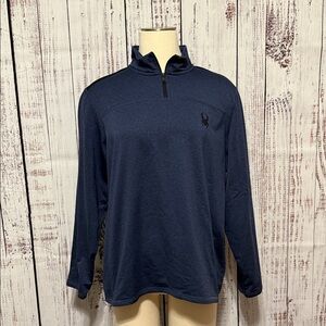 Spyder Active‎ Dark Blue Quarter-Zip Jacket